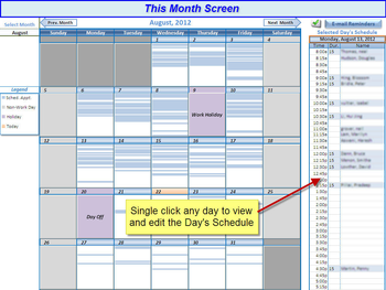 Free Excel Contact Appointment Scheduler with Reminder Emails screenshot 5