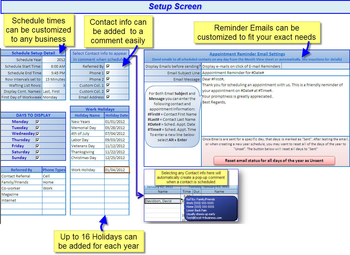 Free Excel Contact Appointment Scheduler with Reminder Emails screenshot 8