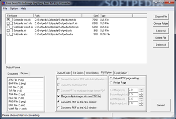 Free Excel / Xls to Image Jpg / Jpeg Bmp Tiff Png Converter screenshot 3