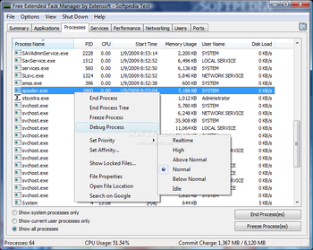 Free Extended Task Manager screenshot 3