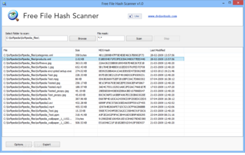 Free File Hash Scanner screenshot