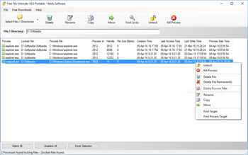 Free File Unlocker Portable screenshot 2