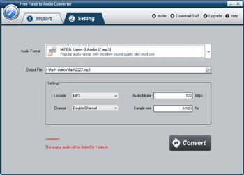 Free Flash to Audio Converter screenshot 3