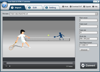 Free Flash to HTML5 Converter screenshot 2