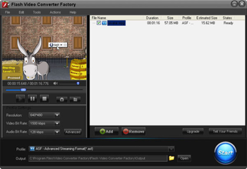 Free Flash Video Converter Factory screenshot