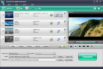 Free FLV to Audio Converter screenshot