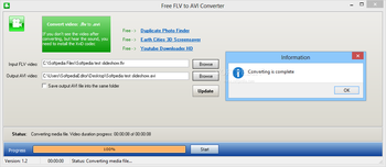 Free FLV to AVI Converter screenshot