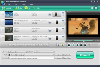 Free FLV to iPhone Converter screenshot