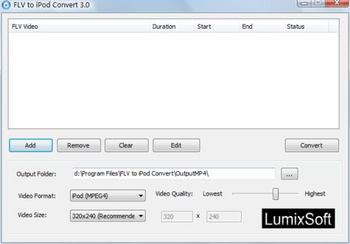 Free FLV to iPod Convert screenshot