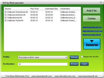 Free FLV to iPod Converter screenshot