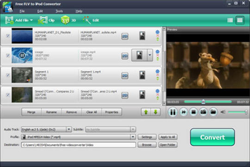 Free FLV to iPod Converter screenshot