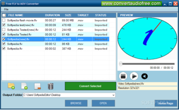 Free FLV to MOV Converter screenshot