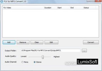 Free FLV to MP3 Convert screenshot 2