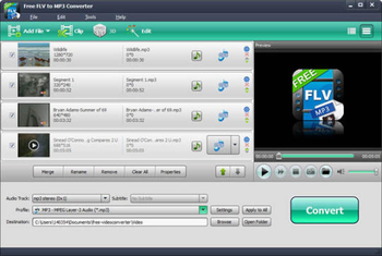 Free FLV to MP3 Converter screenshot