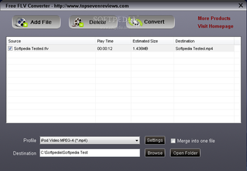 Free FLV to MP4 Converter screenshot