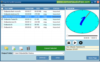 Free FLV to MPG Converter screenshot