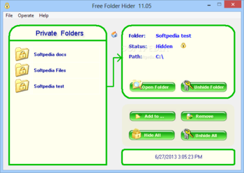 Free Folder Hider screenshot