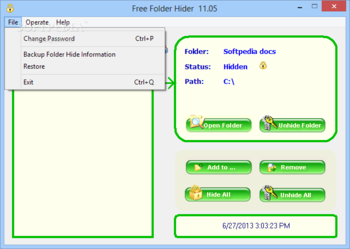 Free Folder Hider screenshot 2