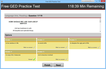 Free GED Practice Test screenshot 2