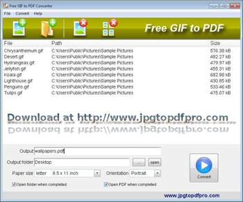 Free GIF to PDF Converter screenshot
