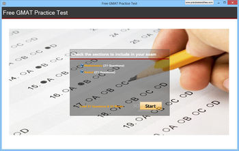 Free GMAT Practice Test screenshot