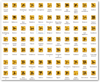 Free Gold Button Icons screenshot