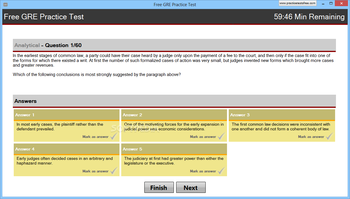 Free GRE Practice Test screenshot