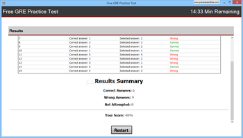 Free GRE Practice Test screenshot 2