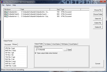 Free Htm/Html to Image Jpg/Jpeg Converter screenshot