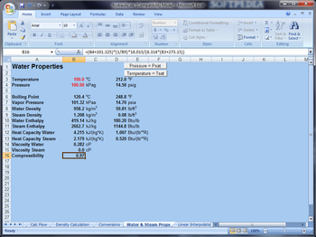 Free Hydraulic Calculator For Excel screenshot 5