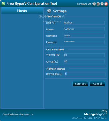 Free HyperV Configuration Tool screenshot