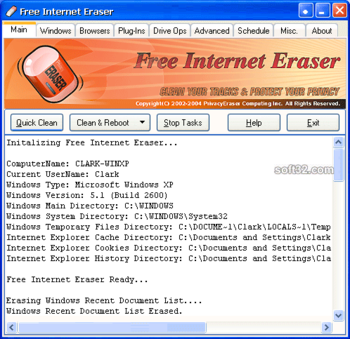 Free Internet Eraser screenshot 3