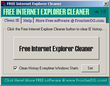 Free Internet Explorer History Cleaner screenshot