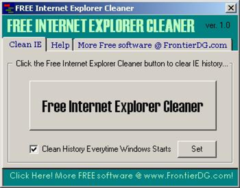 Free Internet Explorer History Cleaner screenshot 2