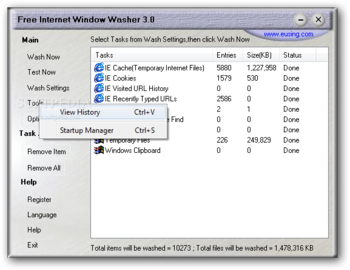 Free Internet Window Washer screenshot 2