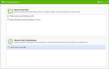 Free iPad Data Recovery screenshot 2