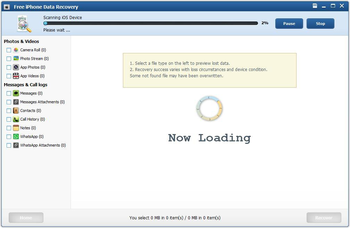 Free iPhone Data Recovery screenshot