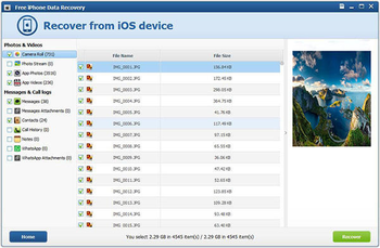 Free iPhone Data Recovery screenshot 2