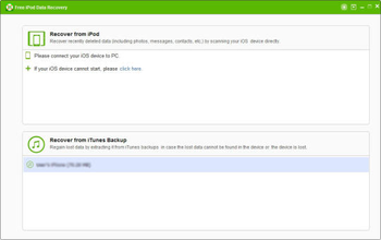 Free iPod Data Recovery screenshot