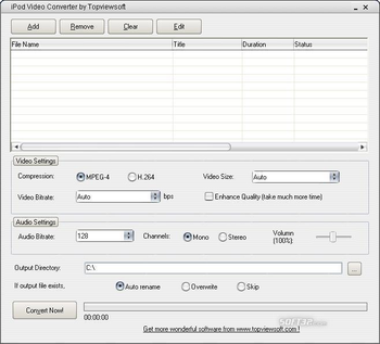 Free iPod Video Converter by Topviewsoft screenshot 2