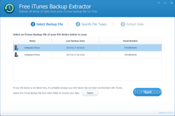 Free iTunes Backup Extractor screenshot