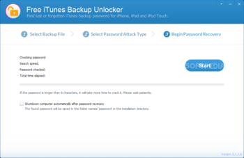 Free iTunes Backup Unlocker screenshot 3