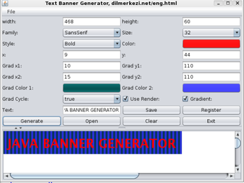 Free Java Text Banner Generator screenshot