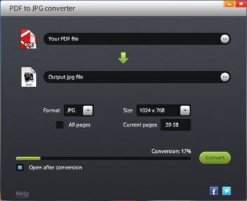 Free Jetico PDF to JPEG Converter screenshot
