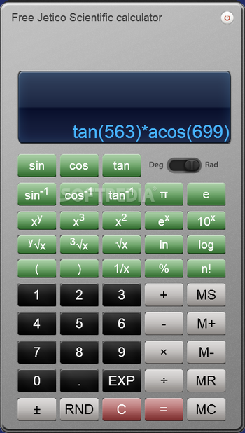 Free Jetico Scientific calculator screenshot