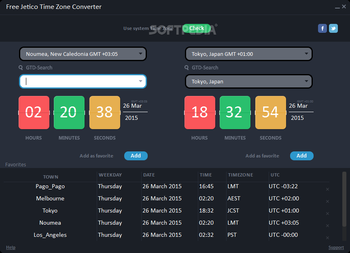 Free Jetico Time Zone Converter screenshot