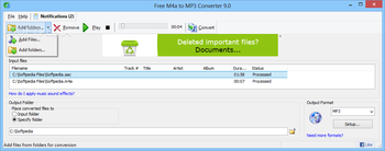 Free M4a to MP3 Converter screenshot