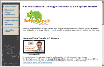 Free Mac POS System Imonggo Tutorial screenshot