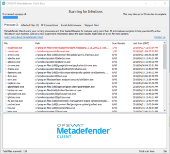 Free Malware Scan | Metadefender Client screenshot
