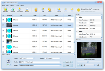 Free Media Converter screenshot